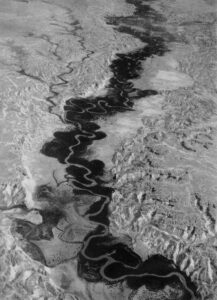 Jordan river aerial view