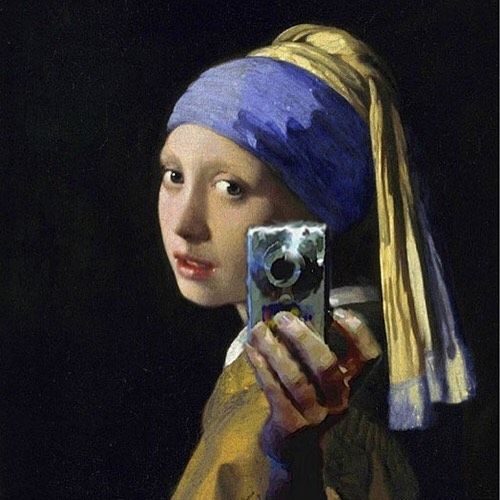 modified "Girl with a Pearl Earring"