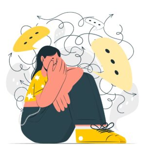 crying woman illustration